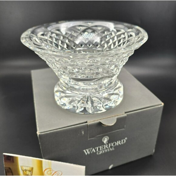 Waterford Crystal Ankglo Bowl 6" Diamond Cut Footed Beauty in Box JJ3832 - Picture 1 of 15